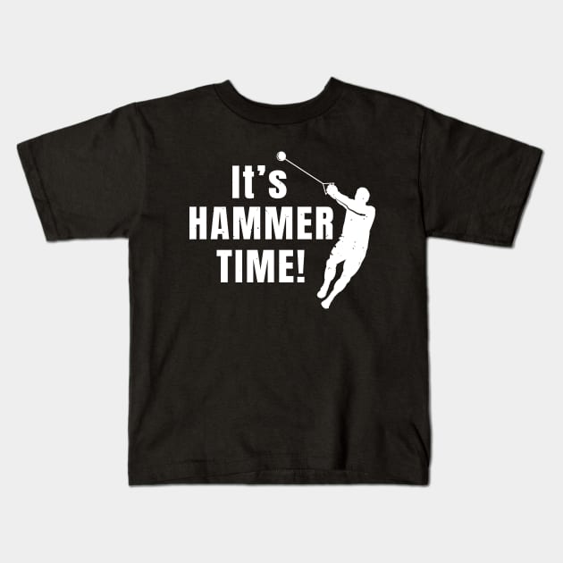 Hammer Throw Hammer Time Athlete Gift Kids T-Shirt by atomguy